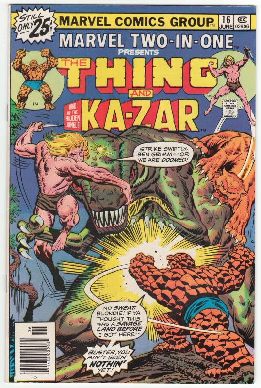 Marvel Two-In-One #16 front cover