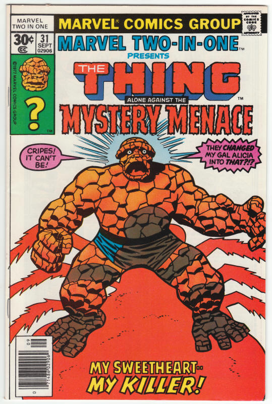 Marvel Two-In-One #31 front cover