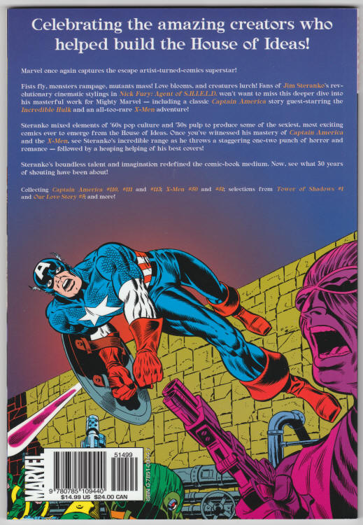 Marvel Visionaries Jim Steranko back cover