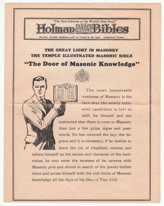 Holman Bible Masonic Edition promo