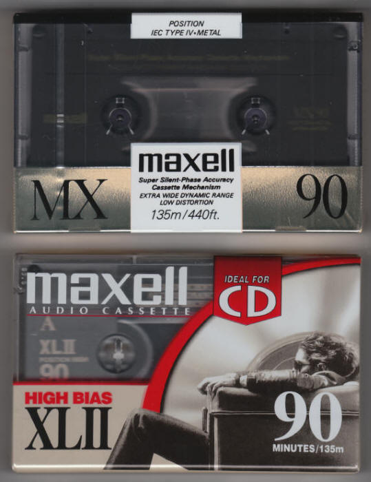 Maxell 90 Minute Audio Cassette Tapes front