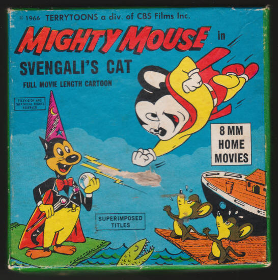 Mighty Mouse in Svengalis Cat box lid