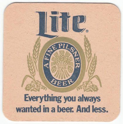 Miller Lite Beer 1975 Coaster front
