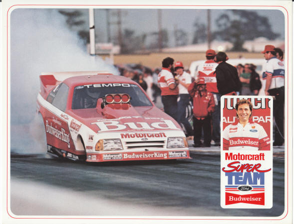 Kenny Bernstein in a Ford Tempo Funny Car