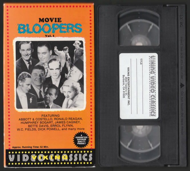 Movie Bloopers Volume 1 VHS Tape