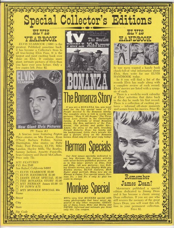 Movie Teen Illustrated Volume 8 #2 October 1967
