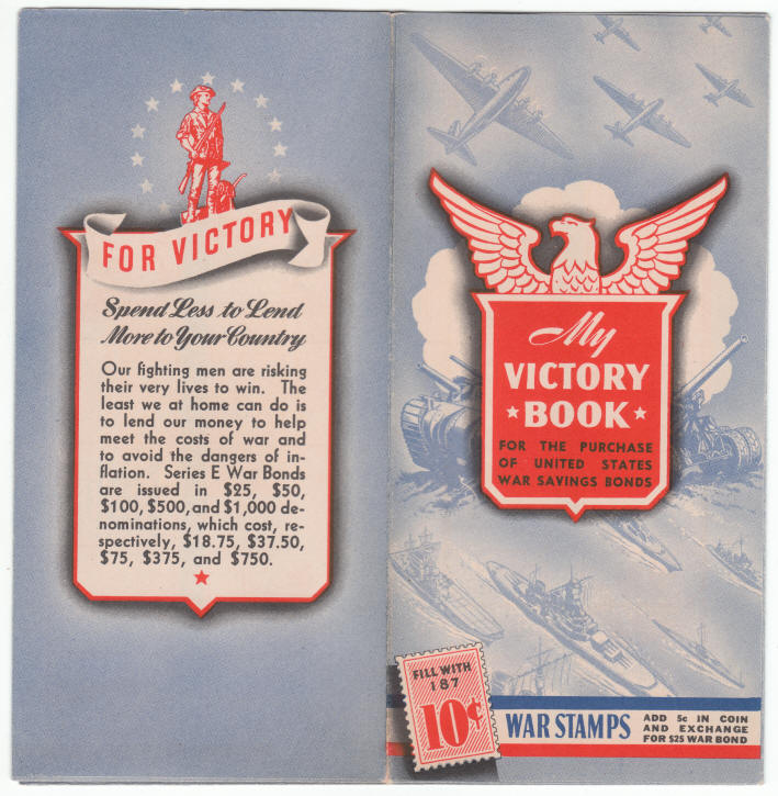 My Victory Book War Savings Stamp Album back and front covers