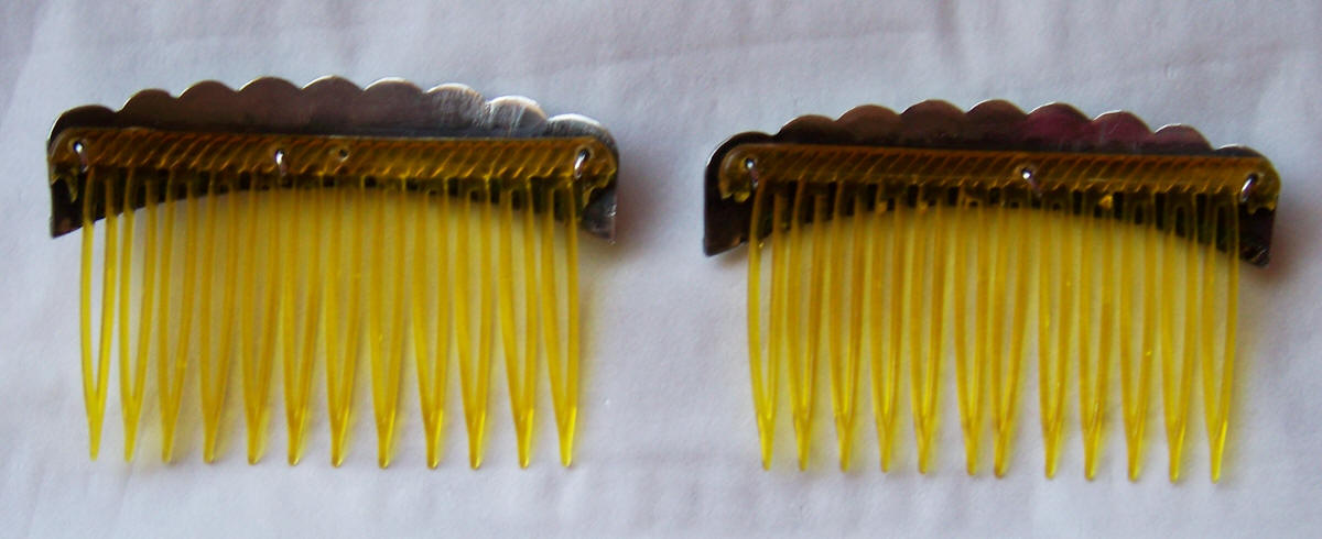 Navajo Turquoise Silver Hair Combs