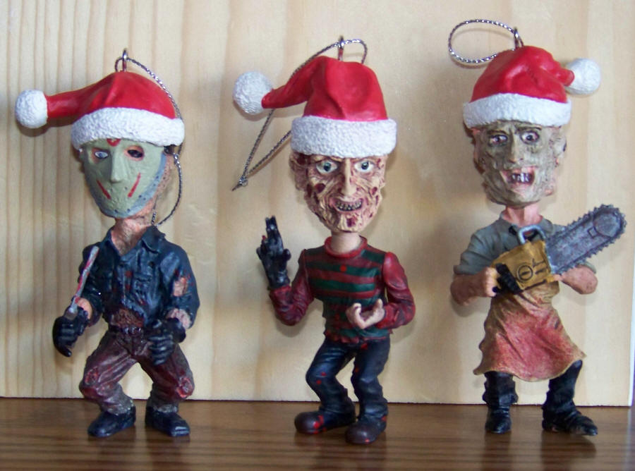 NECA Horror Ornaments front