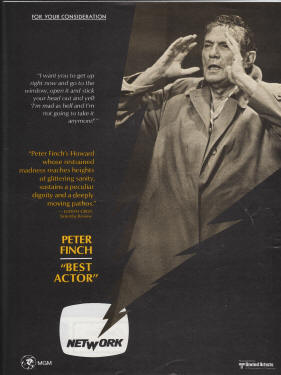 Network Hollywood Reporter Peter Finch ad