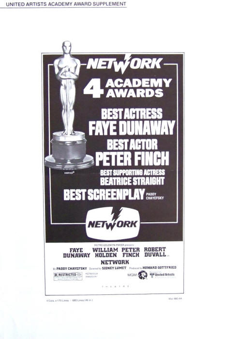 Network Academy Award Pressbook Supplement