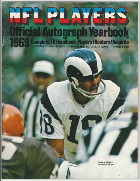 NFL Players 1969 Official Autograph Yearbook front cover