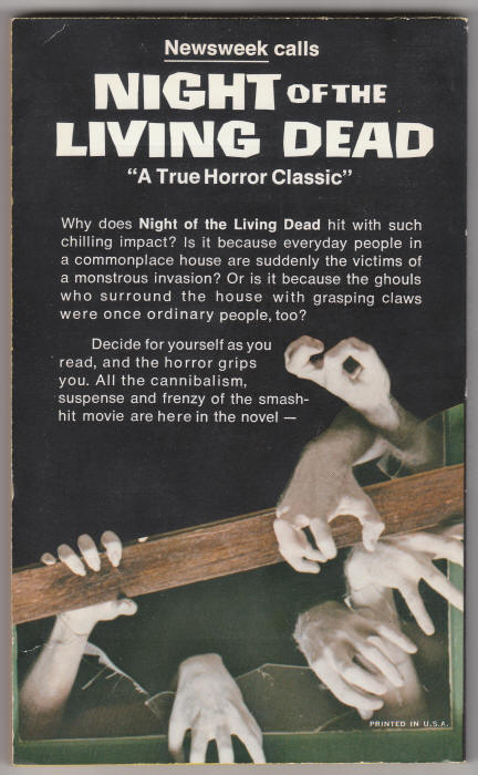 Night Of The Living Dead back cover