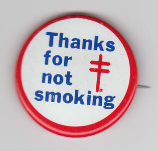 Thanks For Not Smoking Button
