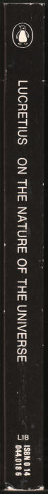 On The Nature Of The Universe Lucretius spine