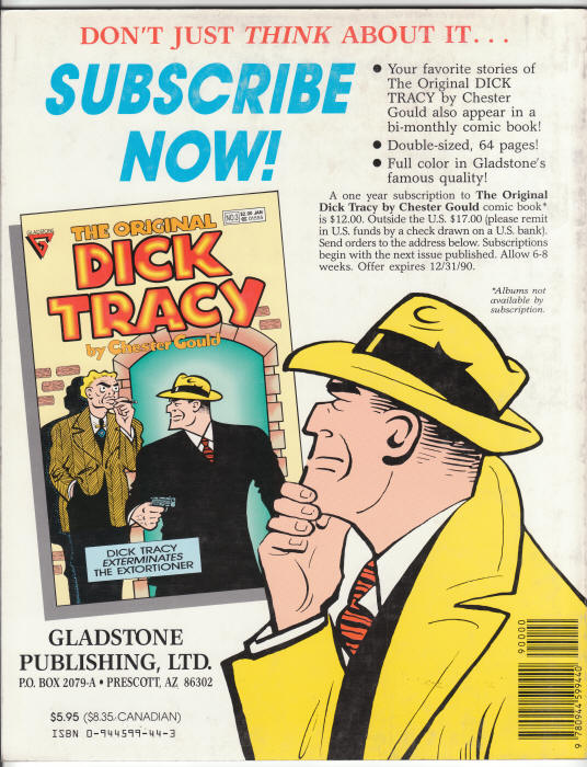 The Original Dick Tracy Comic Album 2 back cover