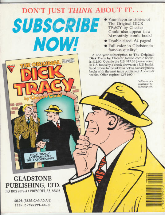 The Original Dick Tracy Comic Album 2 back cover