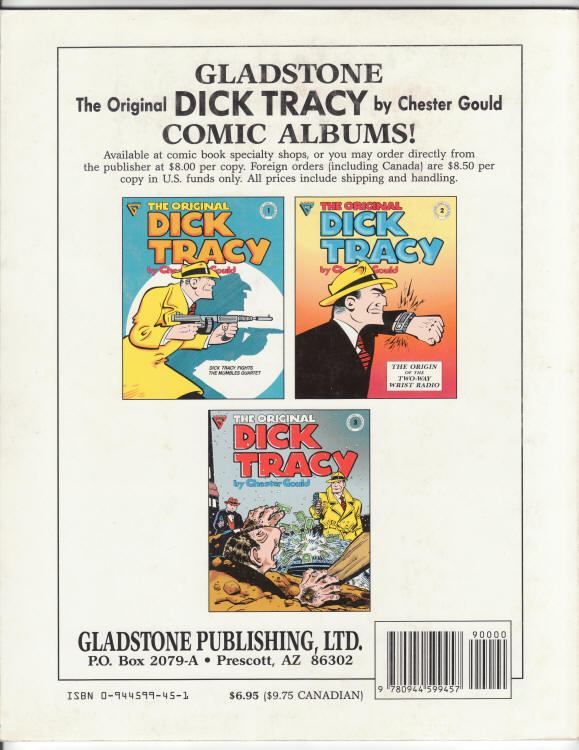 The Original Dick Tracy Comic Album 3 back cover