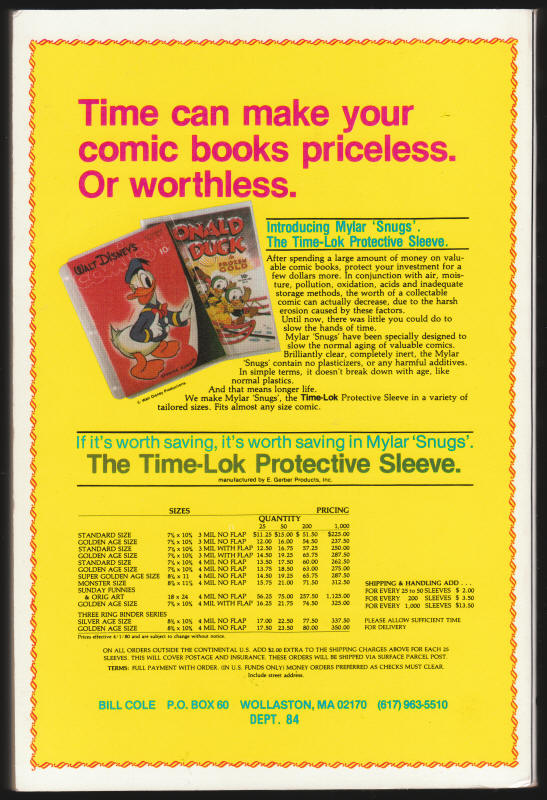 Overstreet Comic Book Price Guide #10 back cover
