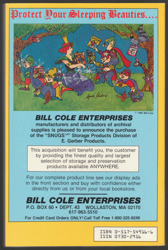 Overstreet Comic Book Price Guide #13 back cover
