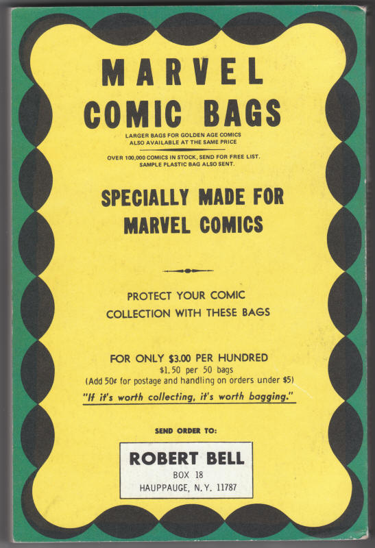 Overstreet Comic Book Price Guide 3 back cover