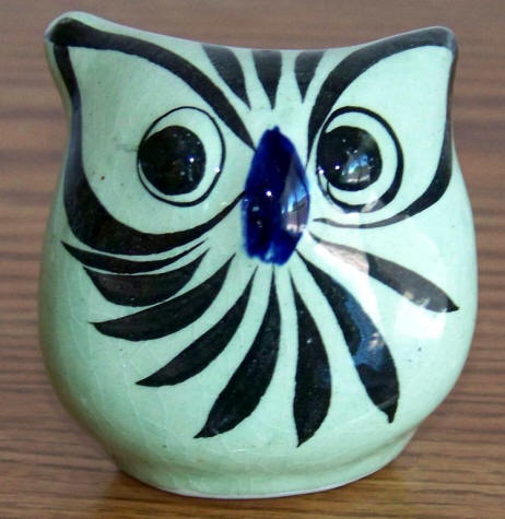 Early 1970s Mexico Ceramic Owl Figure front