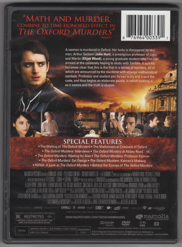 The Oxford Murders DVD