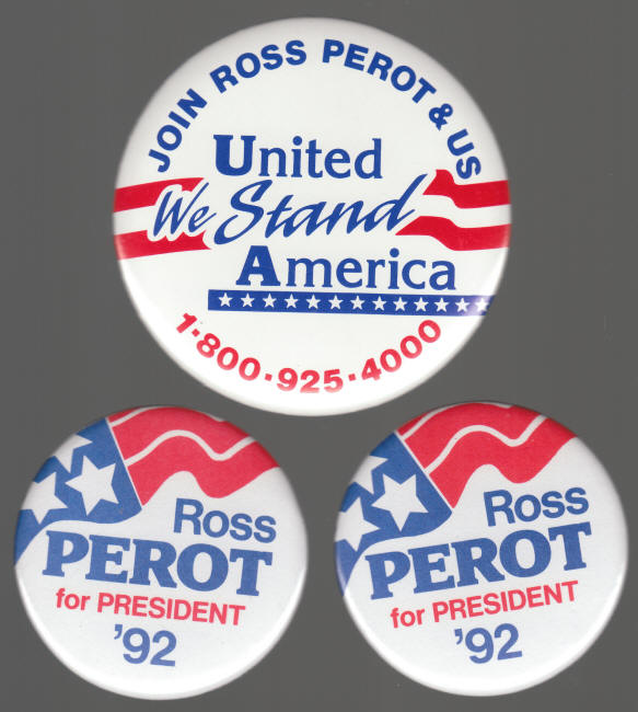 Ross Perot Campaign Buttons