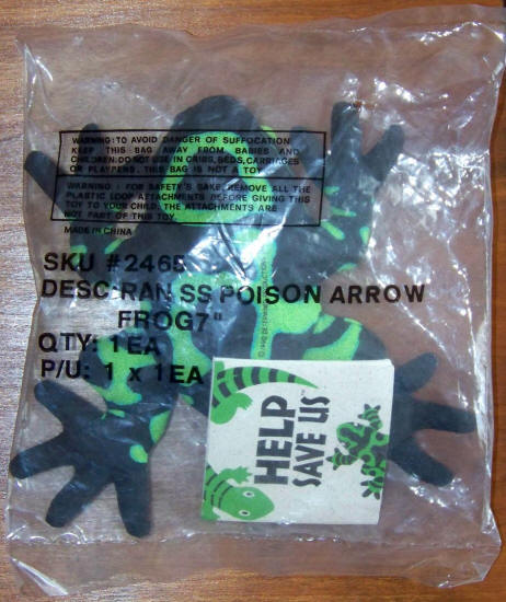 Poison Arrow Frog Stuffed Animal Toy bottom