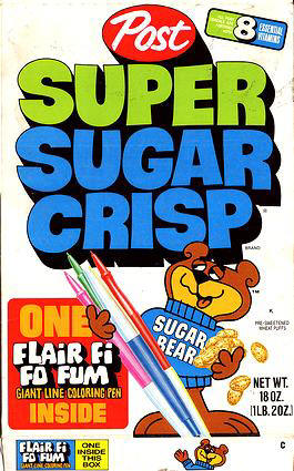 Super Sugar Crisp Box 1975