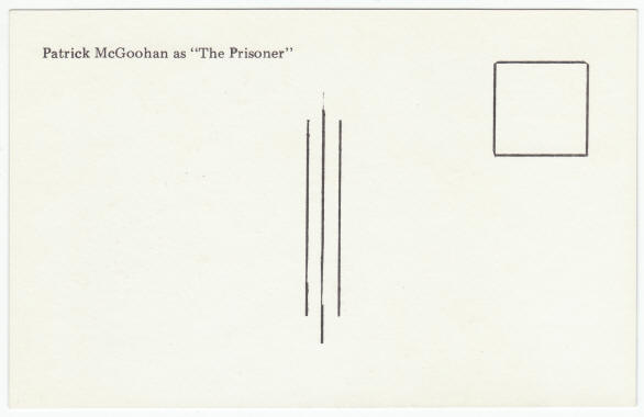 The Prisoner Patrick McGoohan Post Card