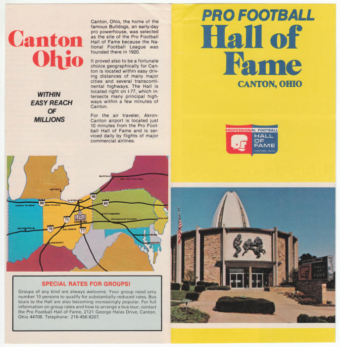 1985 Pro Football Hall Of Fame Flyer