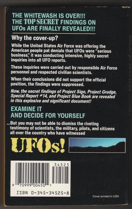 Project Blue Book back cover