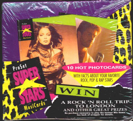 1991 Pro Set Super Stars MusiCards Series 1 Box