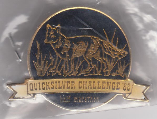Quicksilver Challenge 1988 Half Marathon Pin