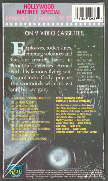 Radar Men From The Moon VHS Videotape