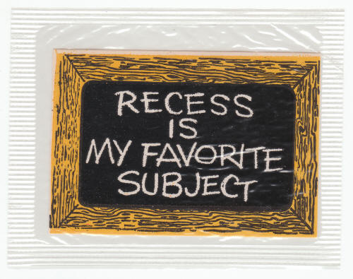 Recess Is My Favorite Subject Cereal Premium Sticker