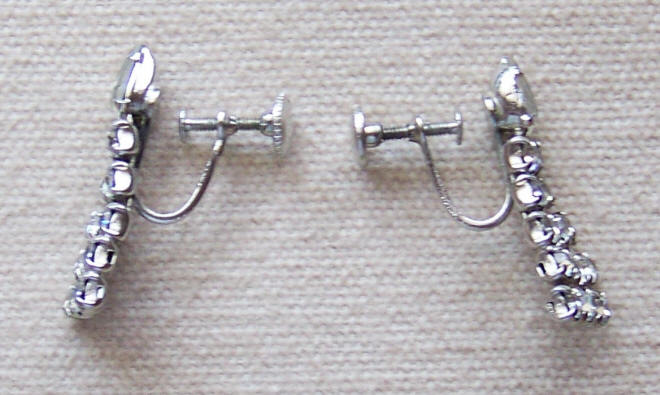 Rhinestone Necklace Bracelet Earrings Set