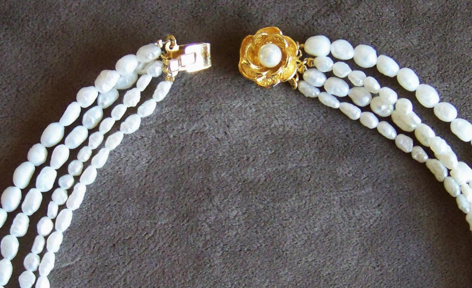 Freshwater Rice Pearl Necklace Clasp