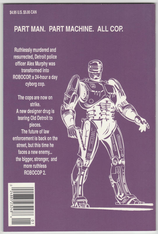 Robocop 2 Official Movie Adaptation back cover
