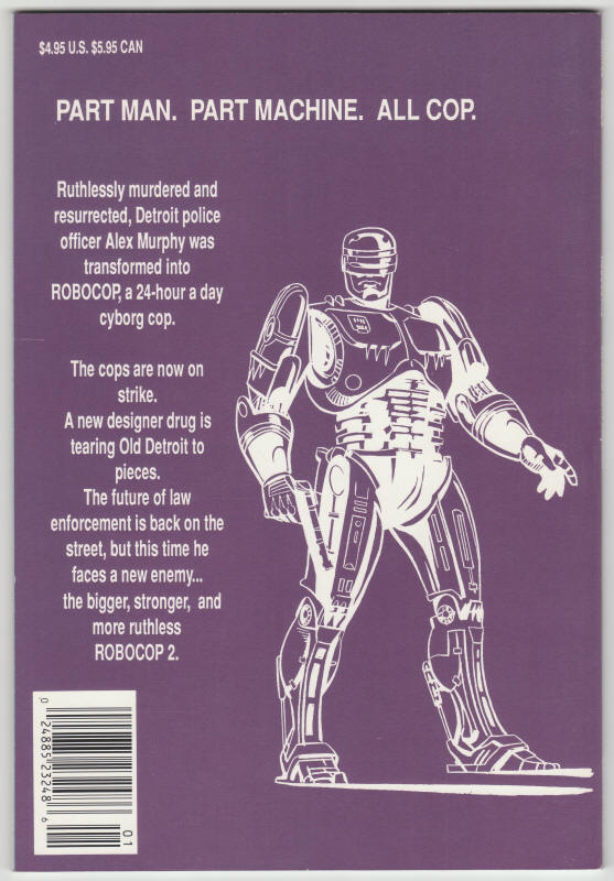 Robocop 2 Official Movie Adaptation back cover