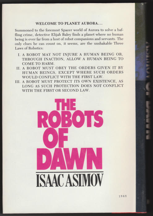 The Robots Of Dawn back cover