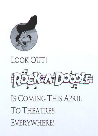 RockADoodle Quaker Life Cereal Promo Poster Outer Flap