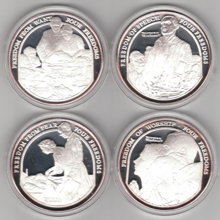 Norman Rockwells Four Freedoms Medals Obverse