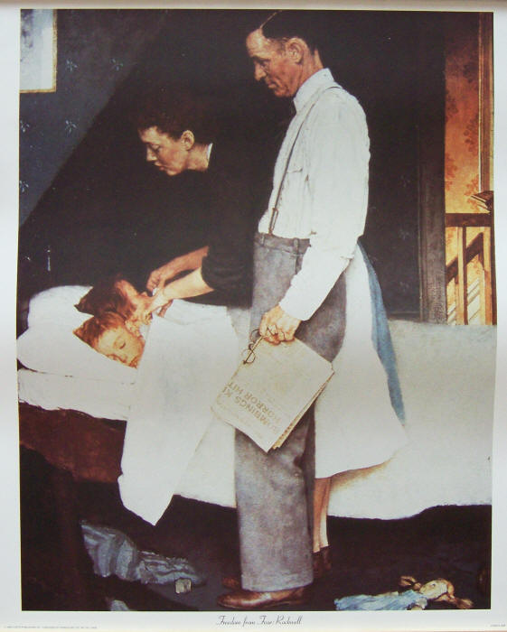 Norman Rockwell Freedom From Fear Litho