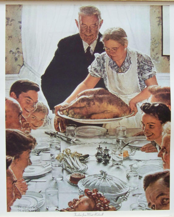 Norman Rockwell Freedom From Want Litho