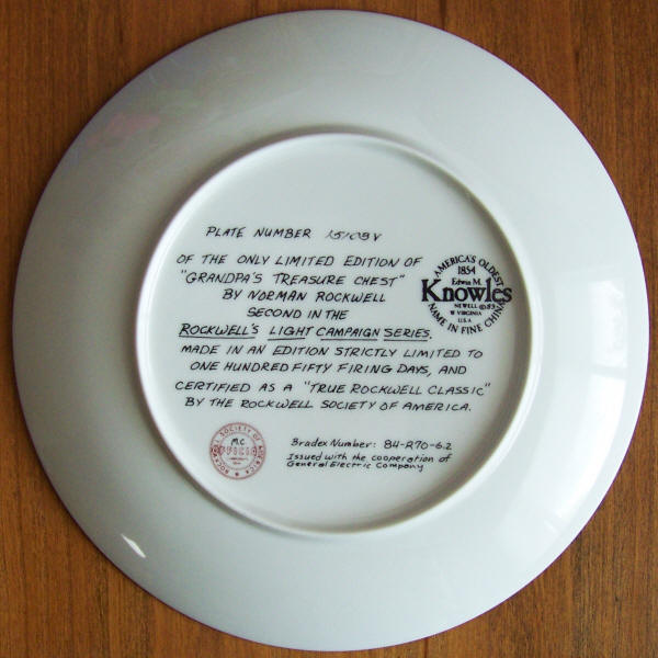 Rockwells Light Campaign Series Plate 2 back