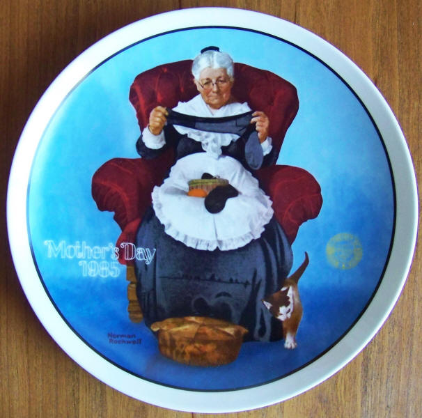 Norman Rockwell Mothers Day Plate 1985 front