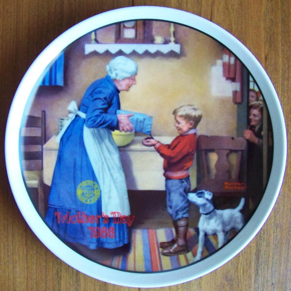 Norman Rockwell Mothers Day Plate 1986 front