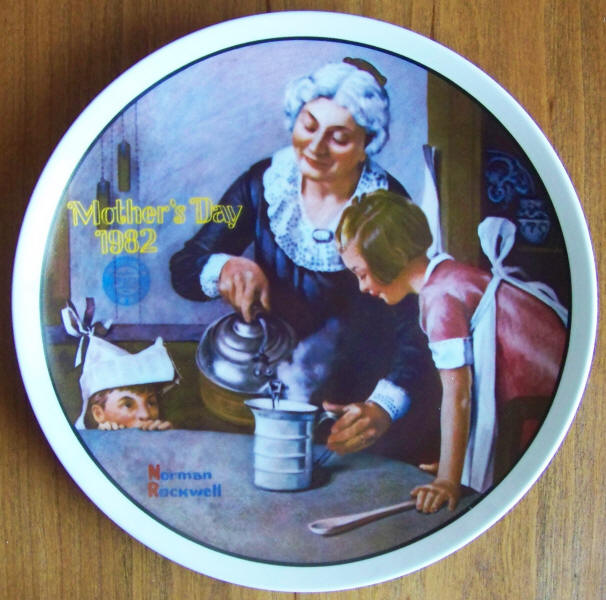 Norman Rockwell Mothers Day Plate 1982 front
